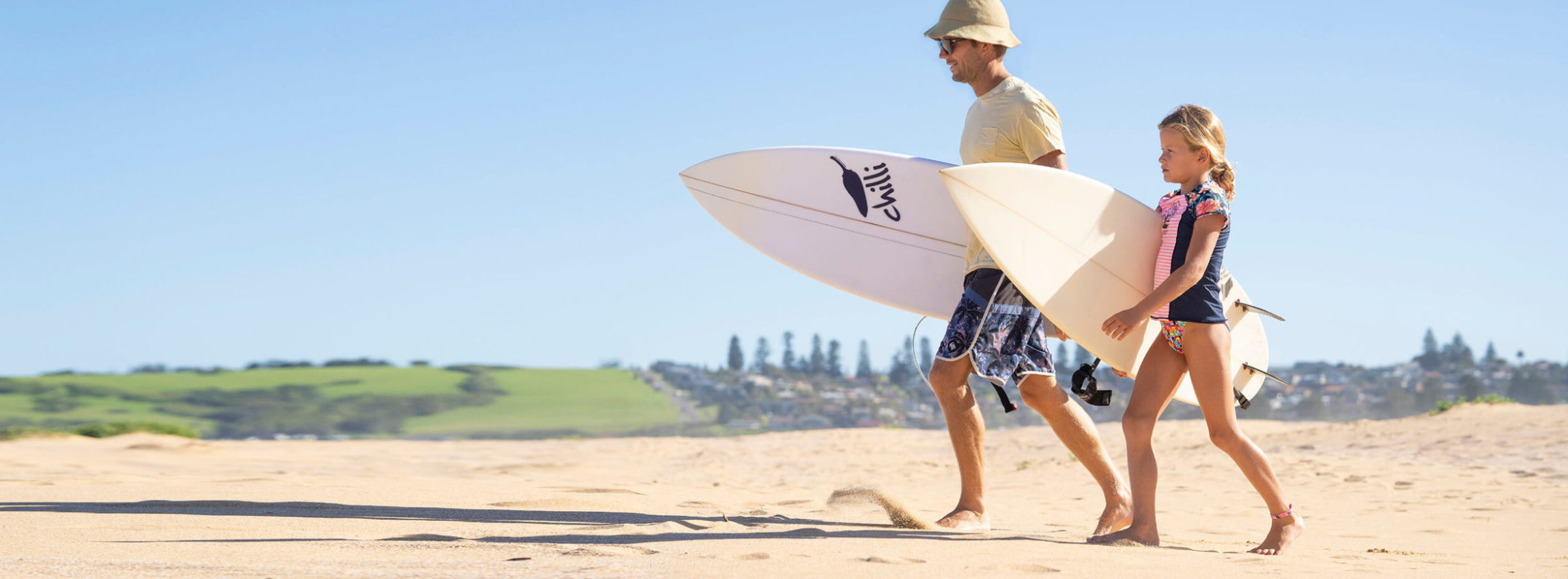 Father and Son at Beach