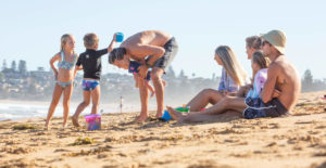 Family at the beach Gerringong