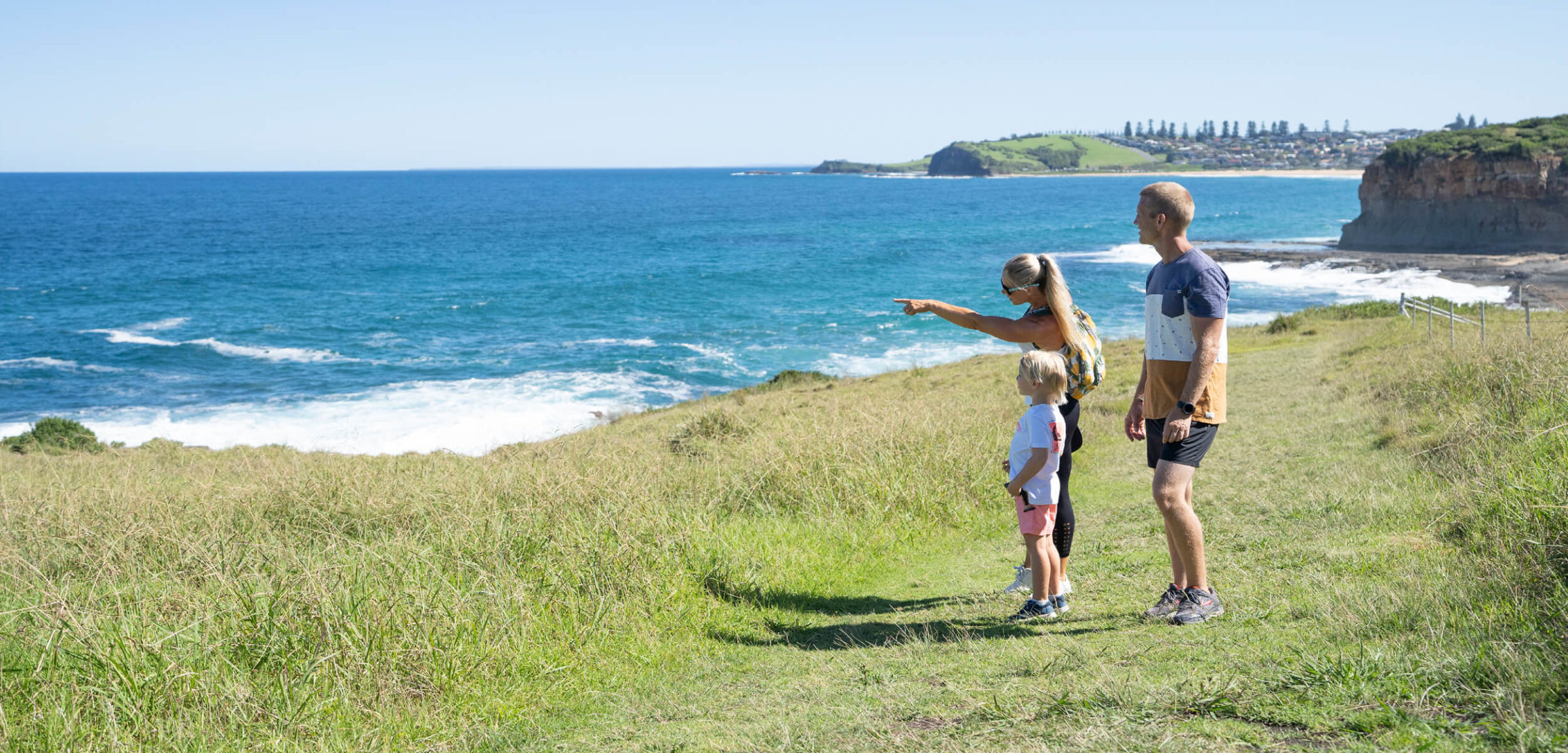 Family enjoying the Kiama Coast Walk