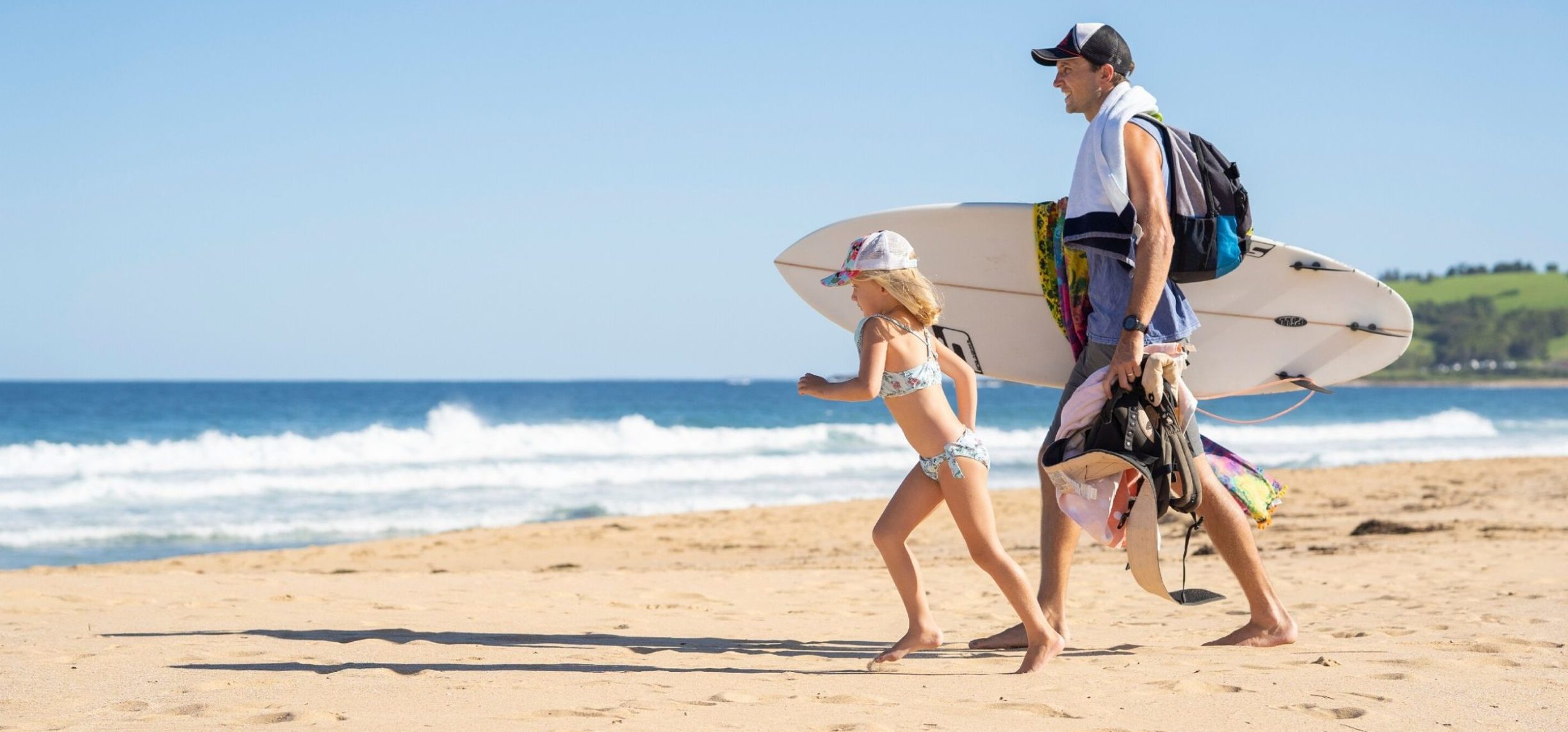 Family surfing beach kiama gerringong nsw