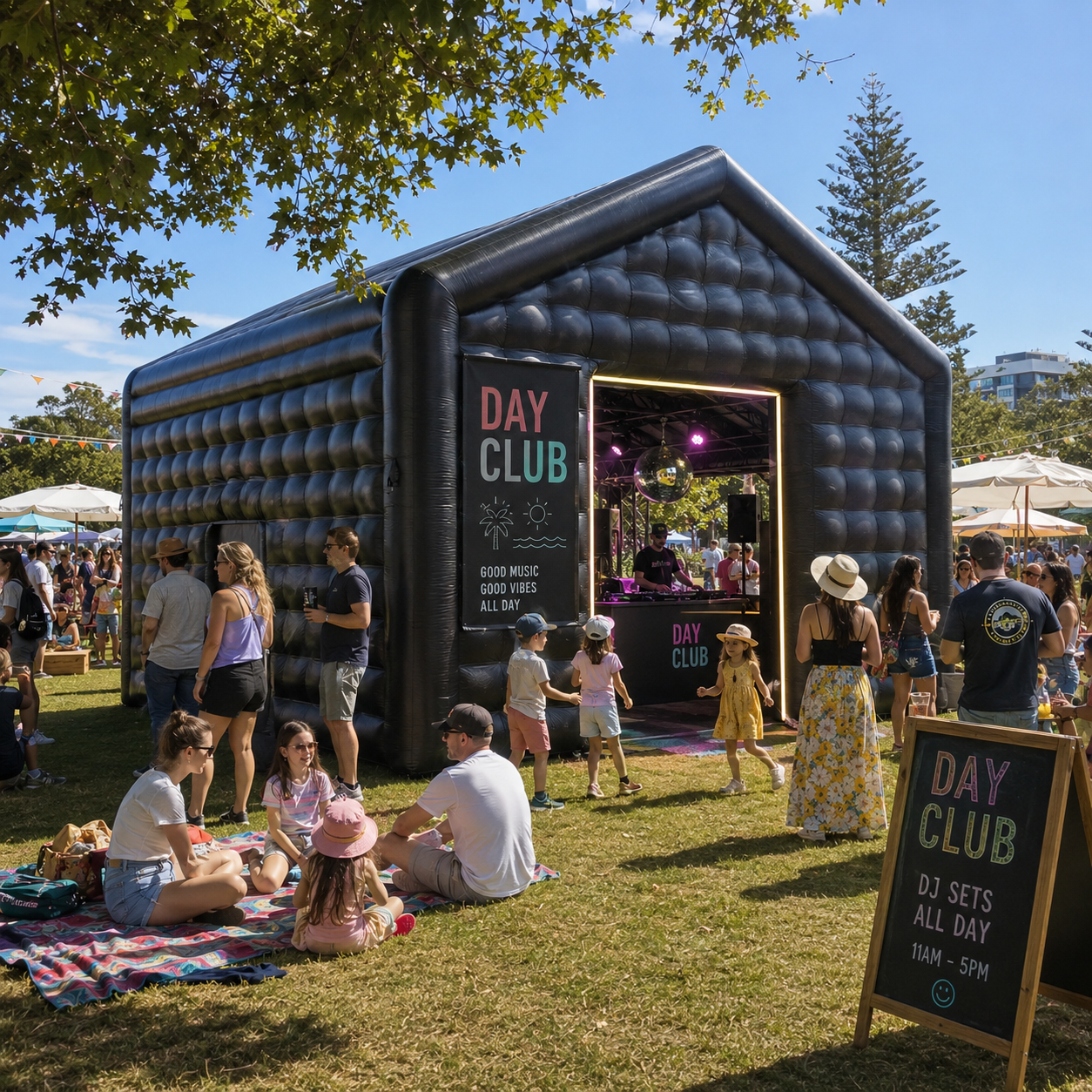 Inflatable Day Club Global DJ Dance Party